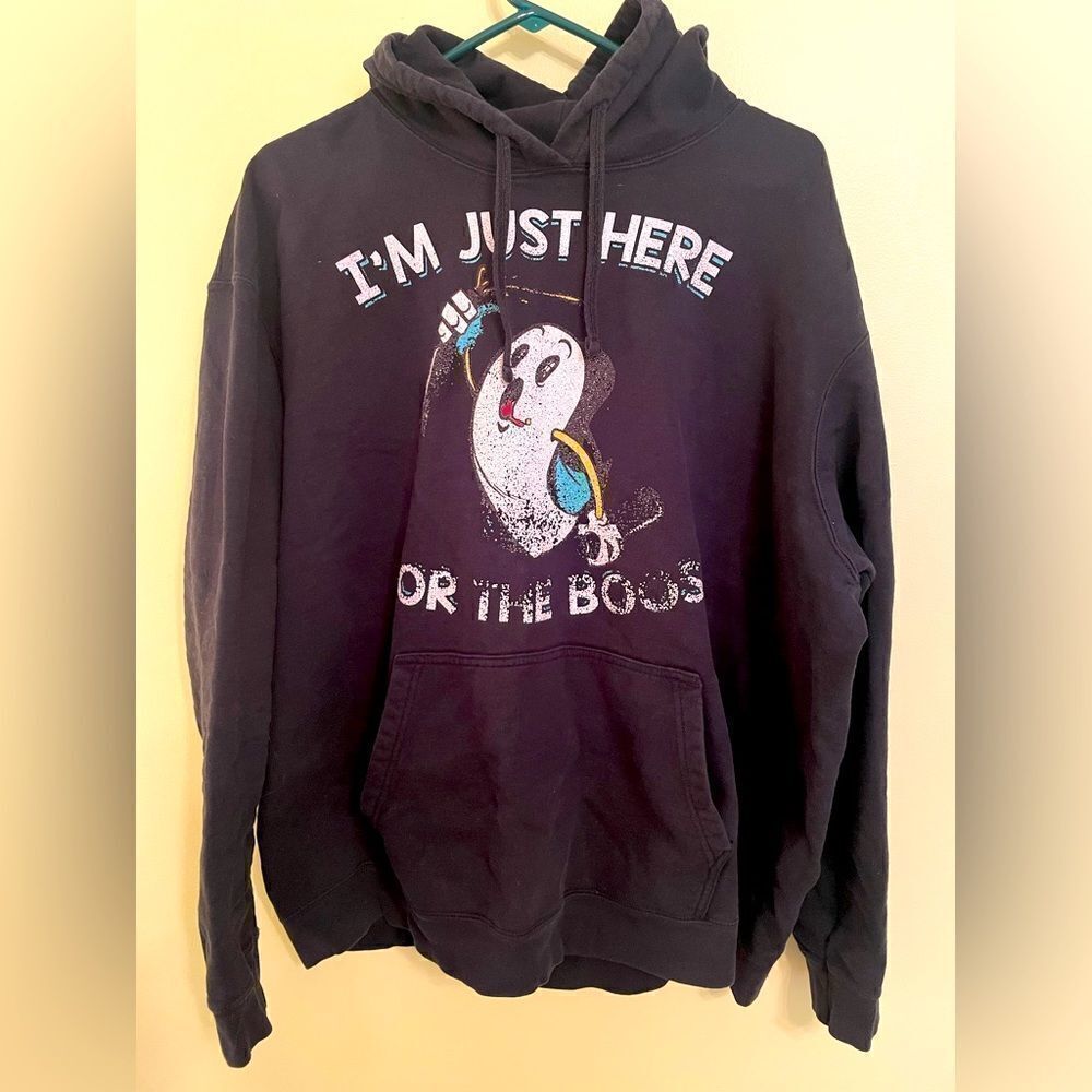 Port & Company “I’m just here for the boos” halloween Unisex hoodie Size 2XL